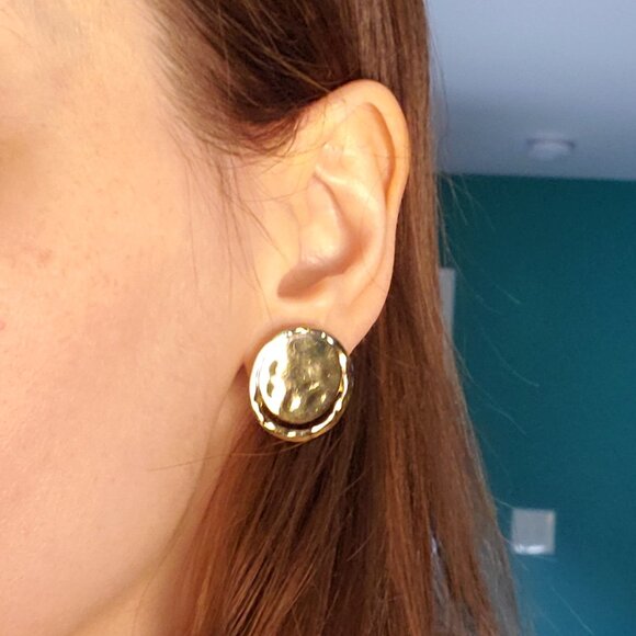 Kenneth Cole Gold Disc Earrings - Picture 11 of 12